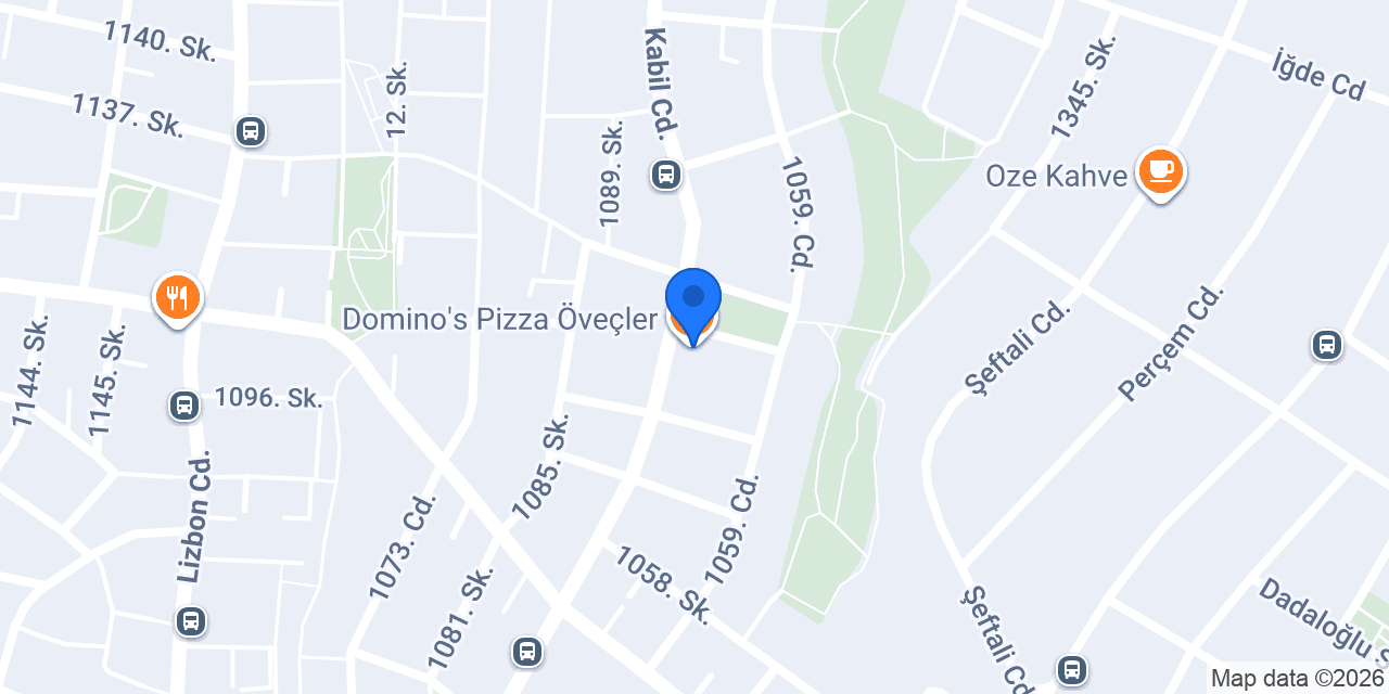 Domino's Pizza Öveçler konumu