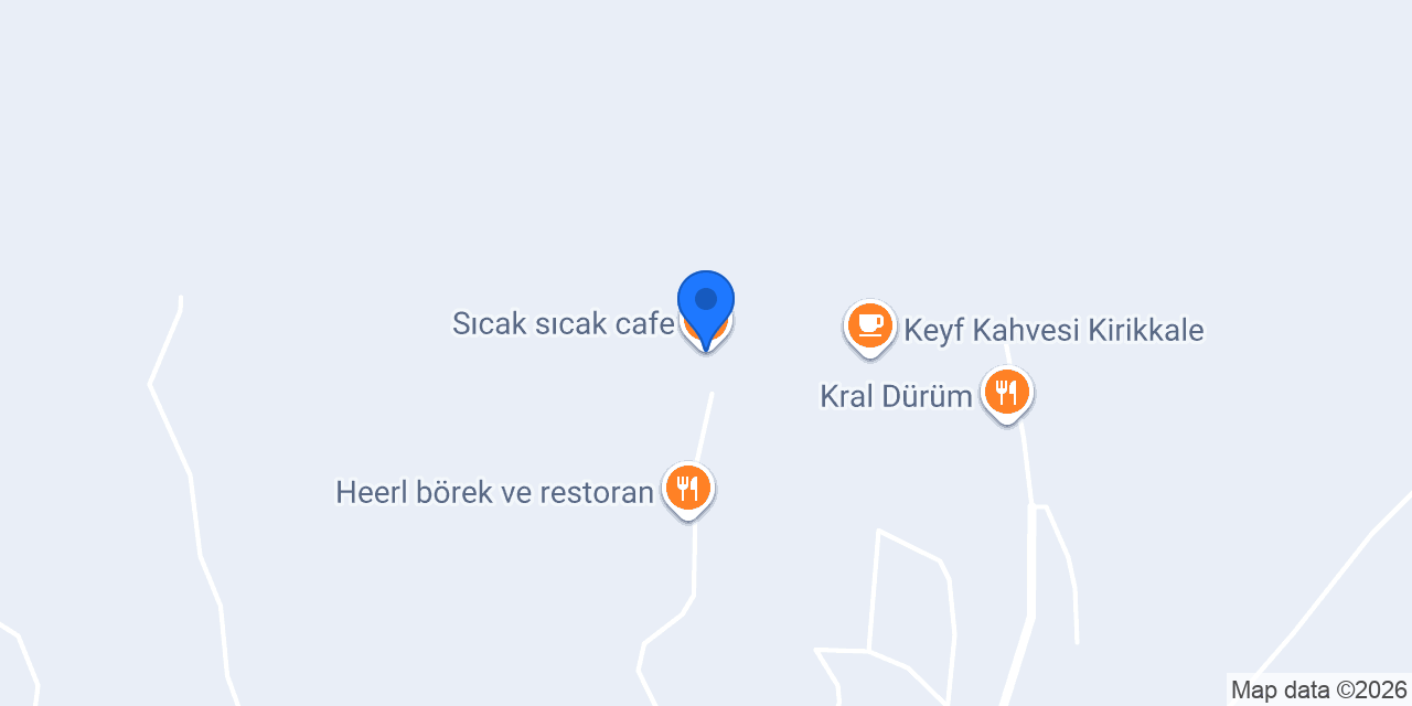 Sıcak sıcak cafe konumu