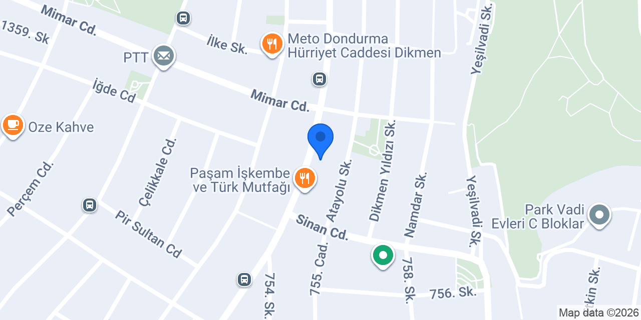 Çörtoğlu Yapı Market Dikmen Caddesi konumu