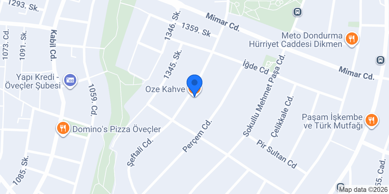 Oze Kahve konumu