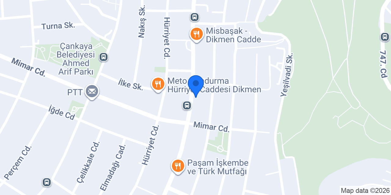 QNB Dikmen Şubesi konumu