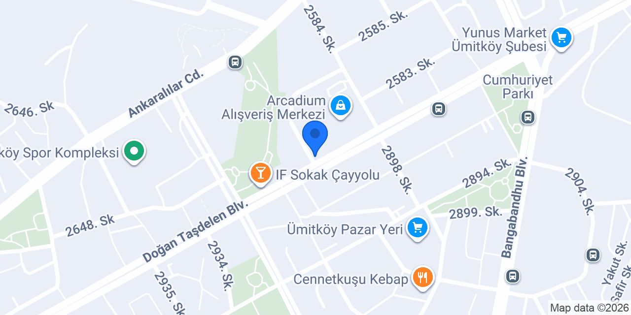 MADO Arcadıum Avm konumu