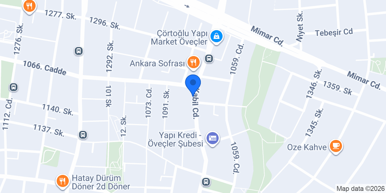 Öveçler viptaxi konumu