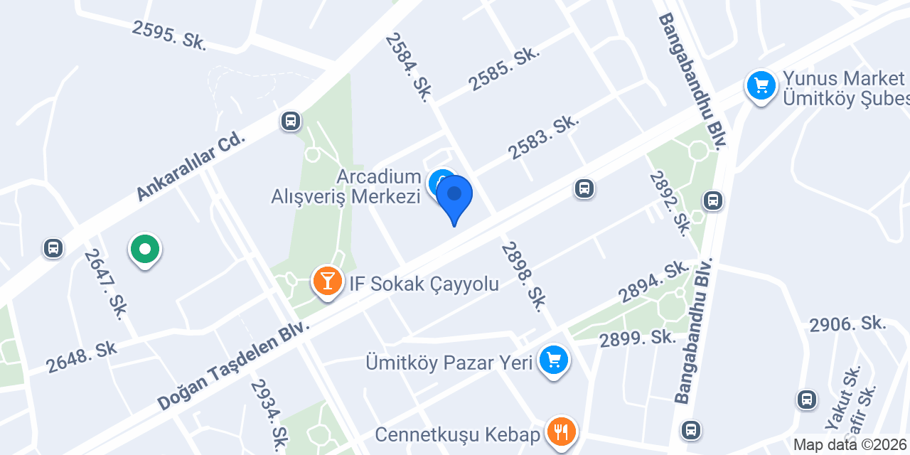 Mavi - Ankara Arcadium konumu