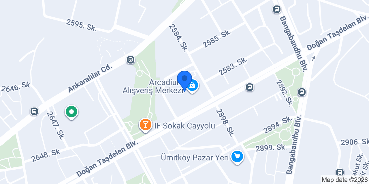 Hotiç Arcadium AVM konumu