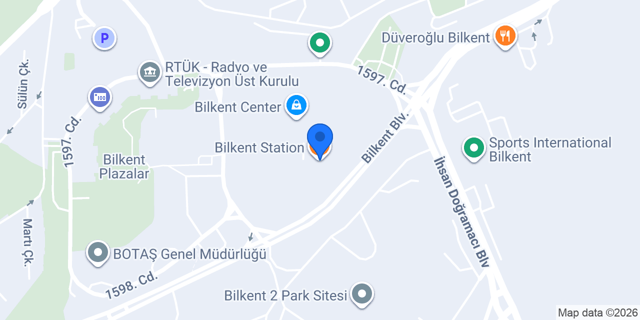 Bilkent Station konumu