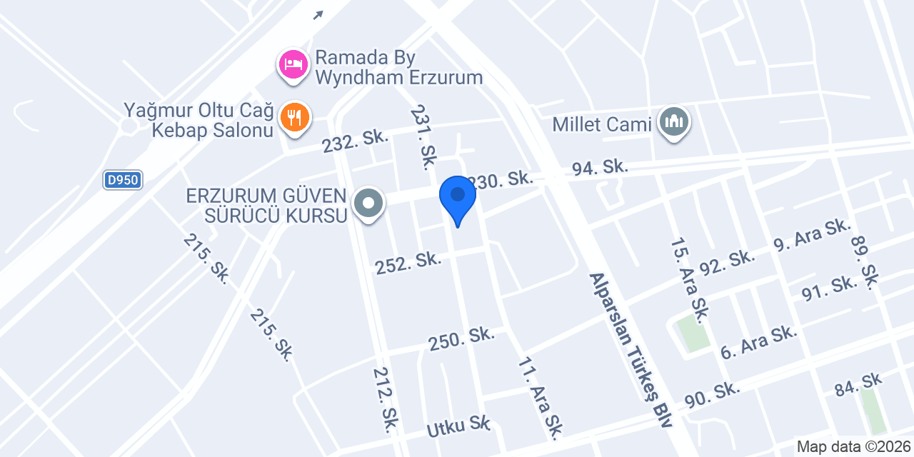 DENİZ BAYAN APART, YURT ve KONUKEVİ konumu