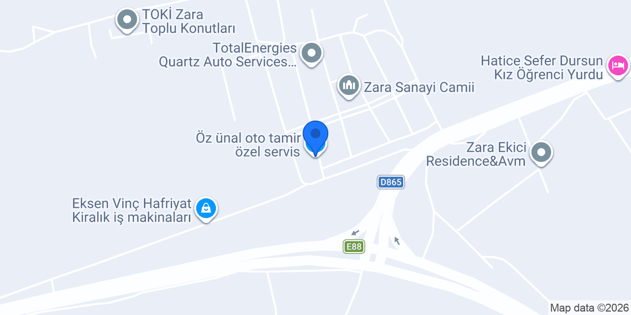 Öz ünal oto tamir özel servis konumu