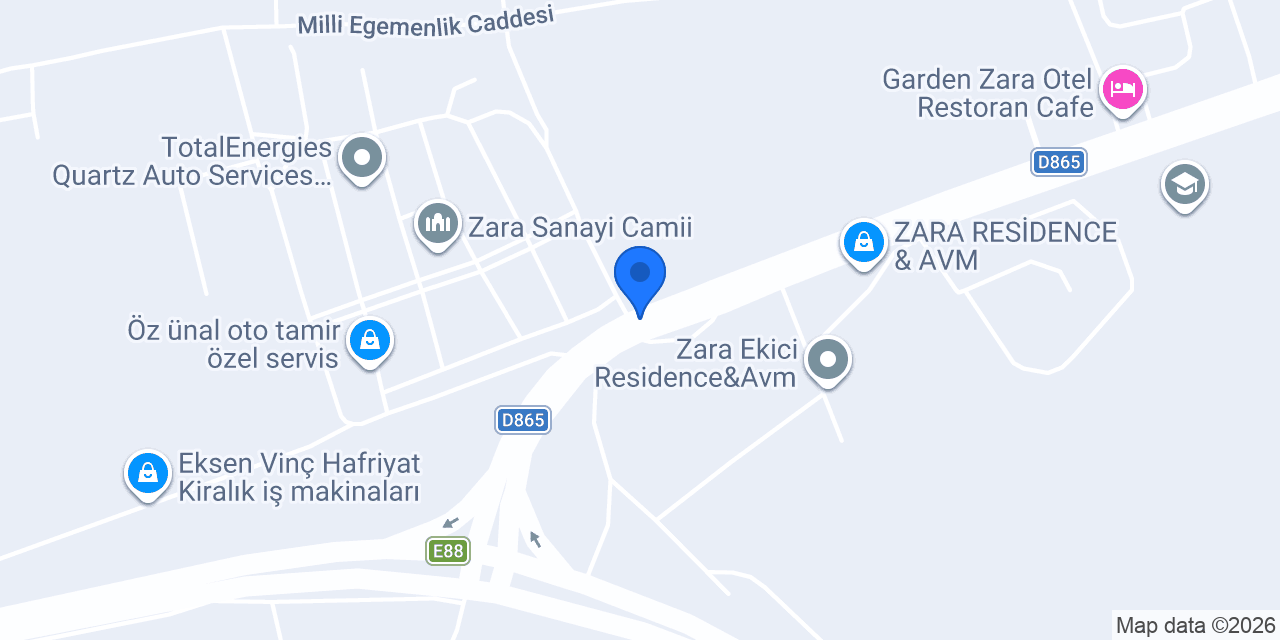 Özsan Civata konumu