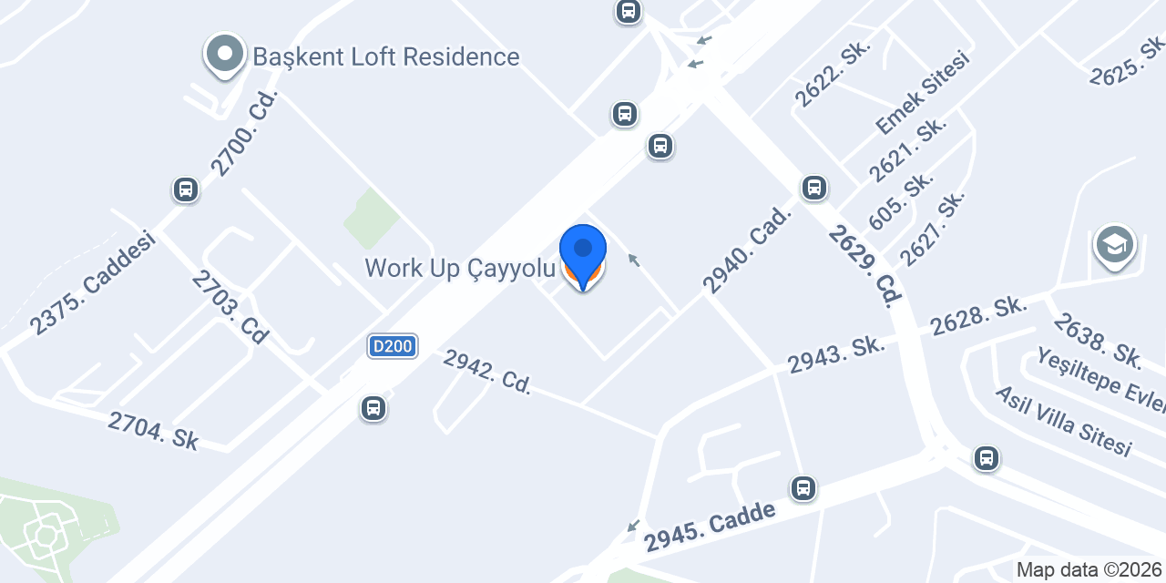 Work Up Çayyolu konumu