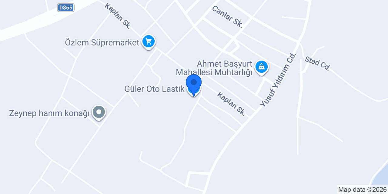 Güler Oto Lastik konumu