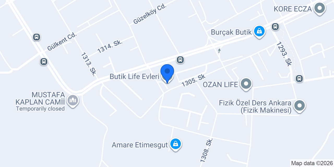 Butik Life Evleri konumu