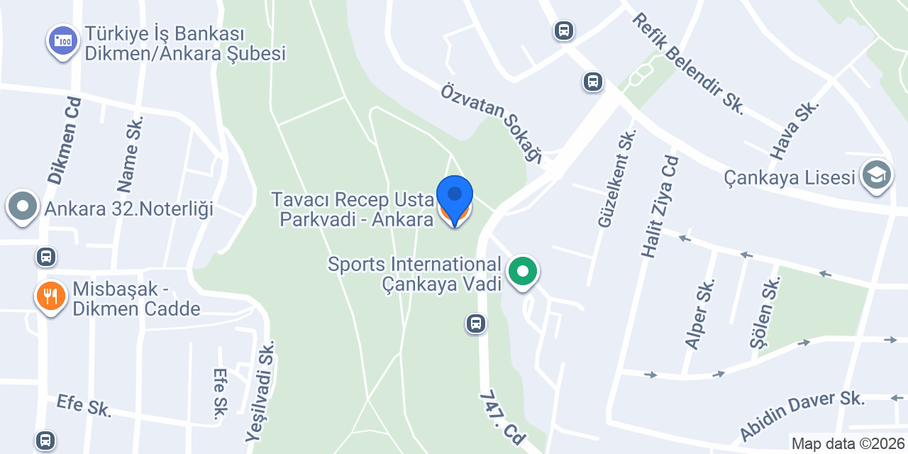 Tavacı Recep Usta Parkvadi - Ankara konumu
