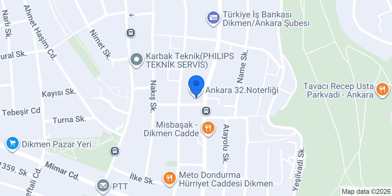Ankara 32.Noterliği konumu