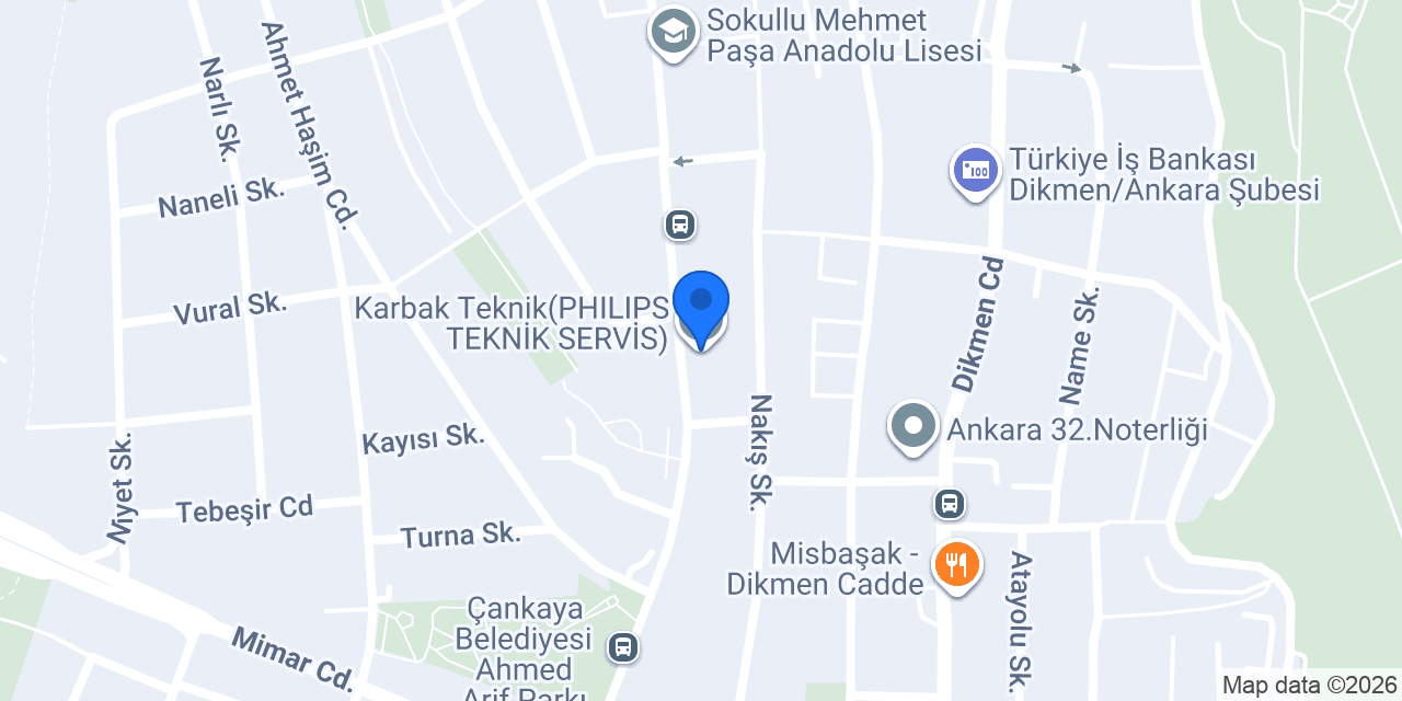 Karbak Teknik(PHILIPS TEKNİK SERVİS) konumu