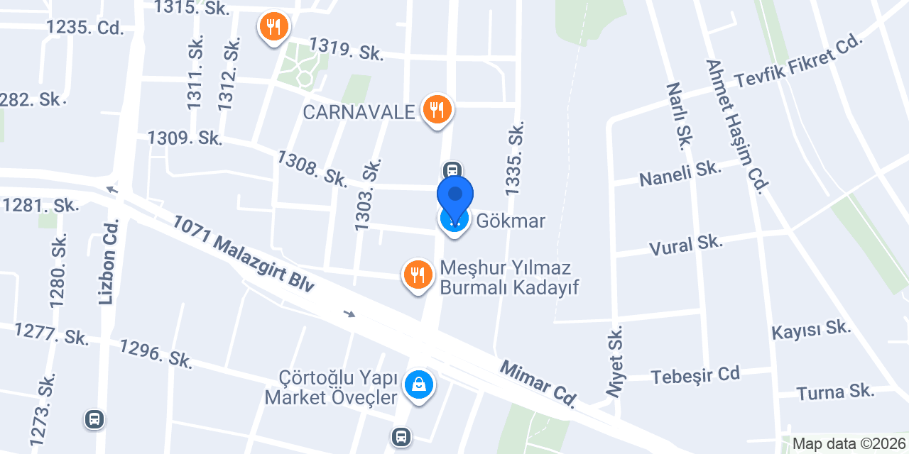 Garanti BBVA Öveçler Şubesi konumu