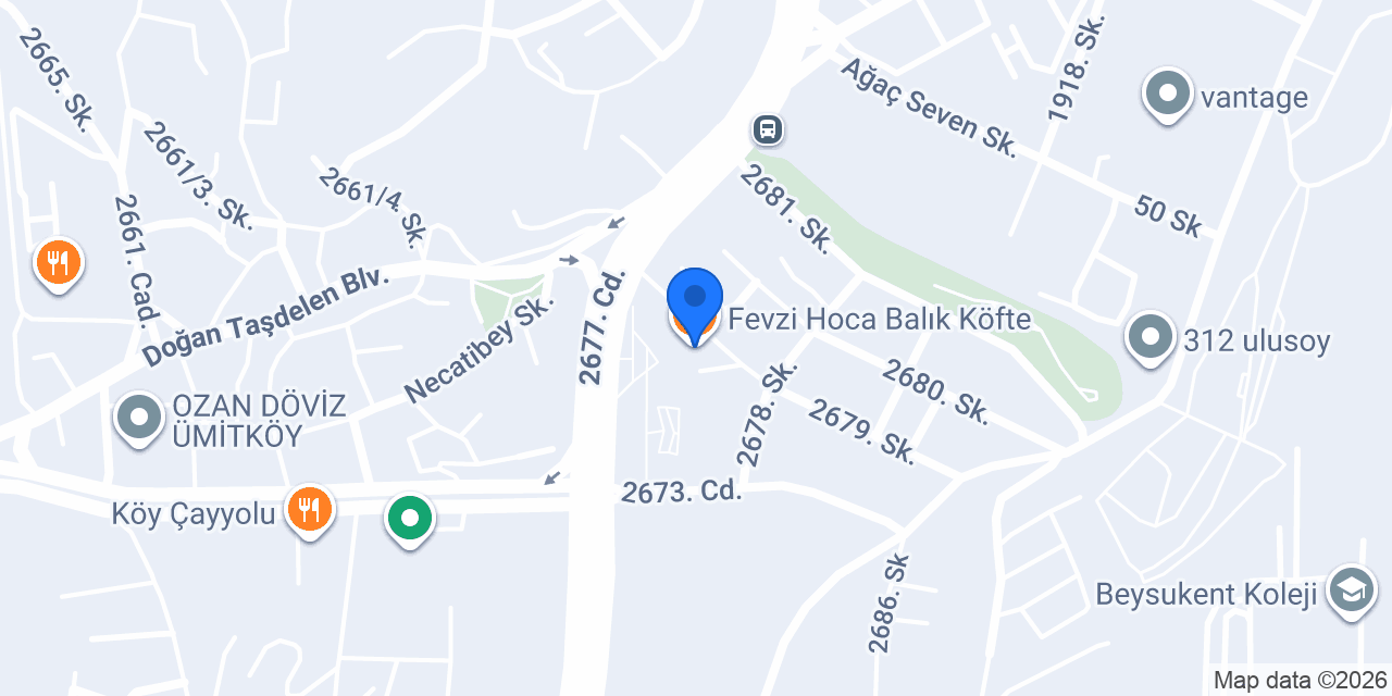 Fevzi Hoca Balık Köfte konumu