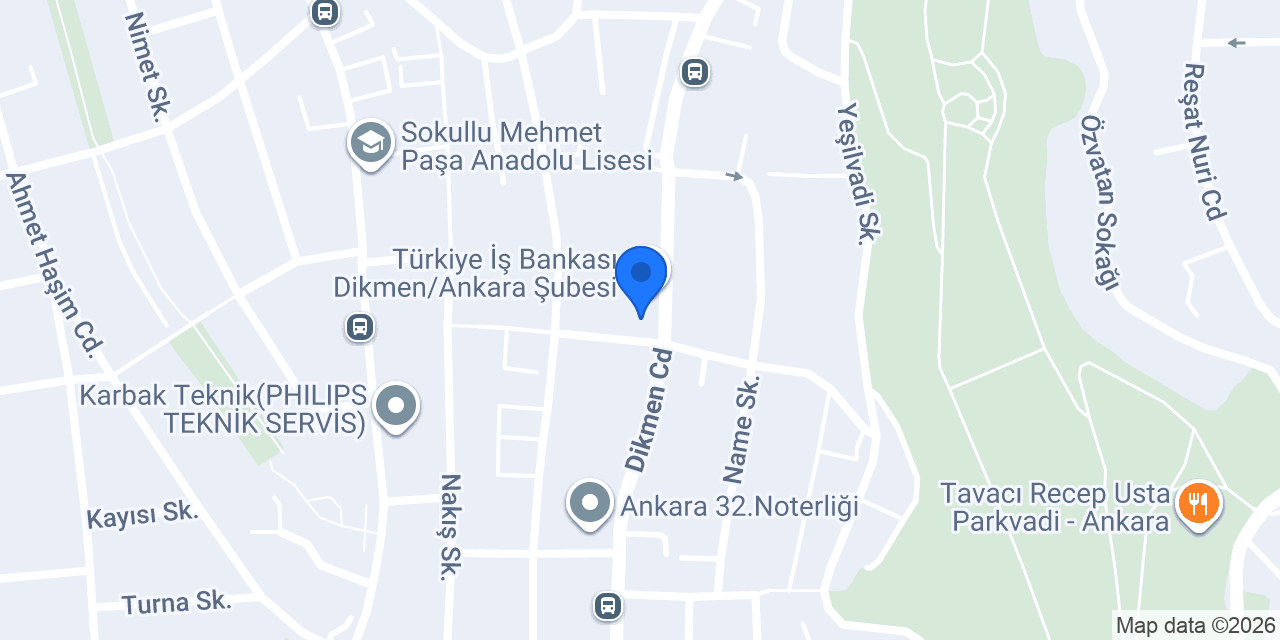 Tatlı Dilim Dikmen Şubesi konumu