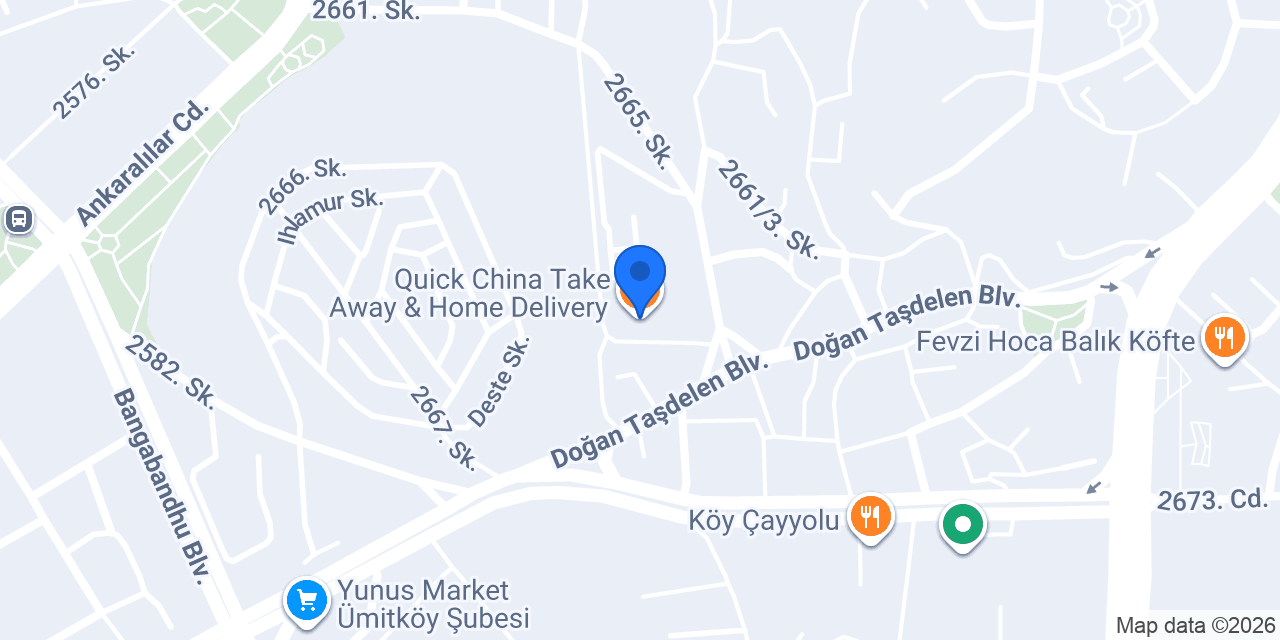 Quick China Take Away & Home Delivery konumu