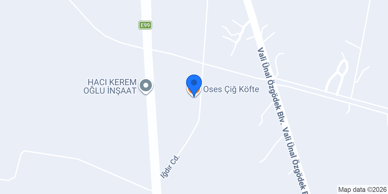 Oses Çiğ Köfte konumu