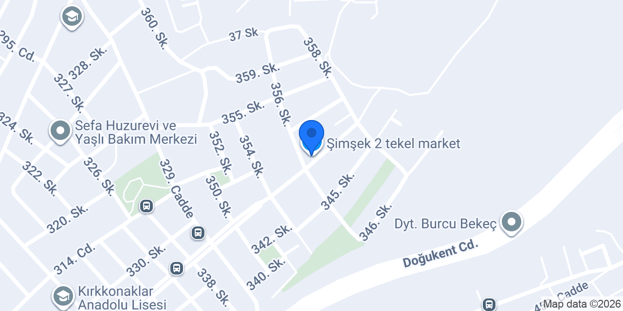 Şimşek 2 tekel market konumu