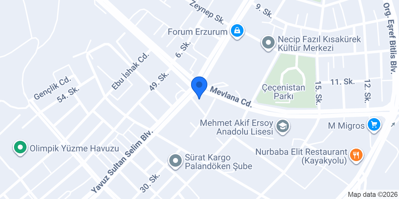 Bereket Döner konumu