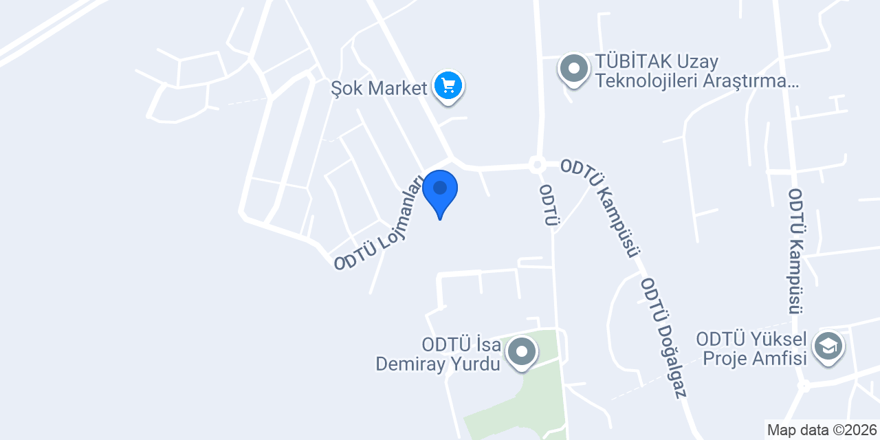 ODTÜ Lisansüstü Konukevi konumu