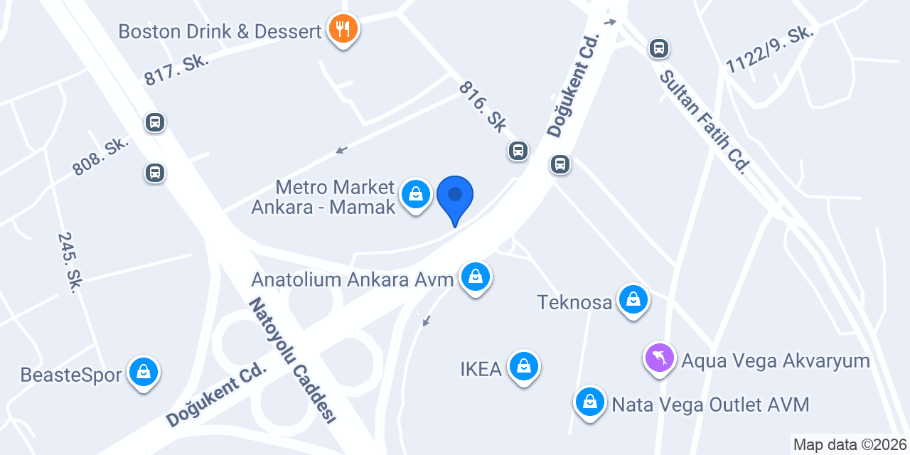 Kelebek Mobilya - Mamak konumu