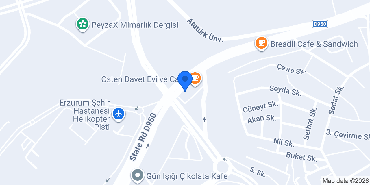 Dönercibey Erzurum konumu