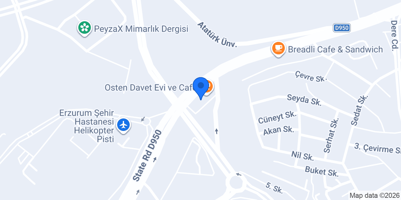 Sahne Nefes Restaurant konumu