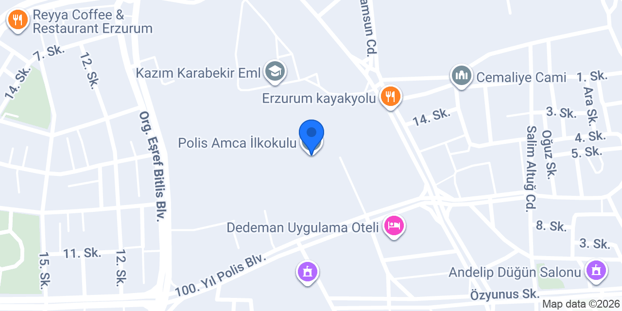 Polis Amca İlkokulu konumu