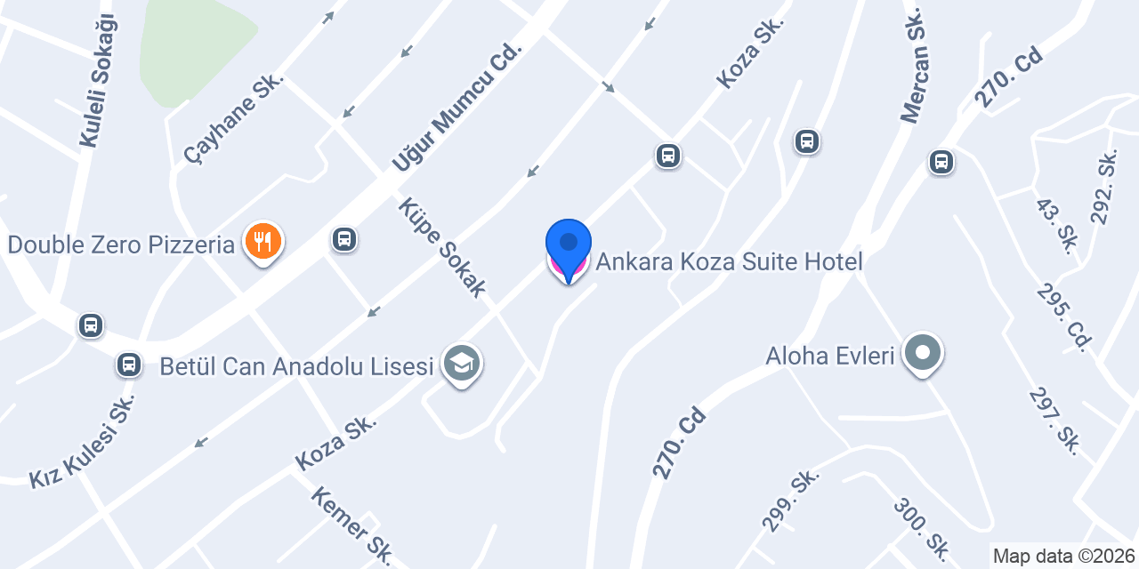 Ankara Koza Suite Hotel konumu