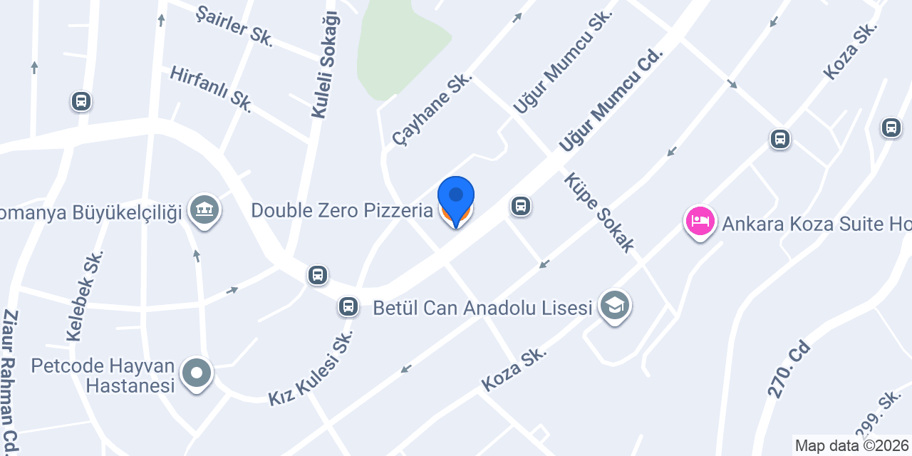 Double Zero Pizzeria konumu