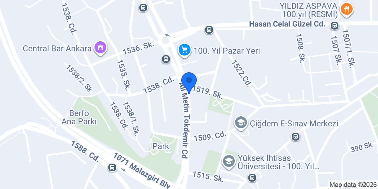 Ziraat Bankası 100. Yıl Şubesi konumu