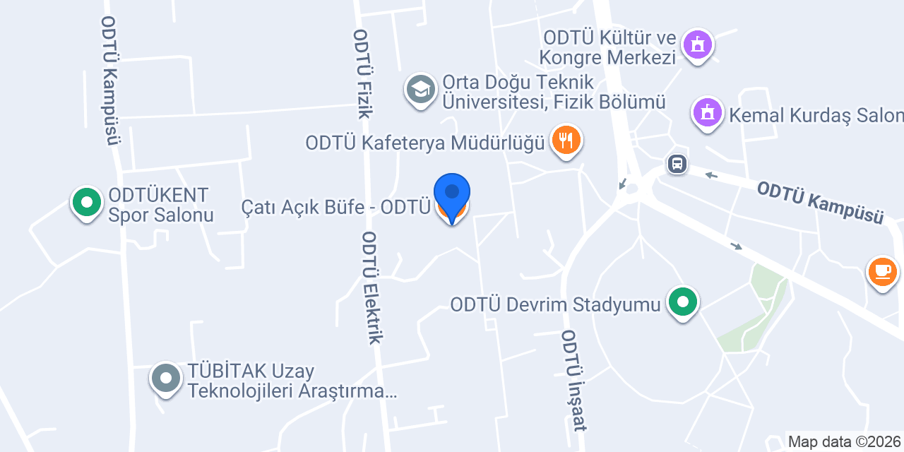 Çatı Açık Büfe - ODTÜ konumu