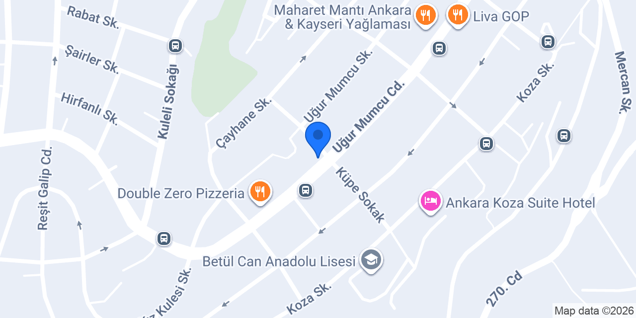 Şekerbank Gaziosmanpaşa/Ankara Şubesi konumu