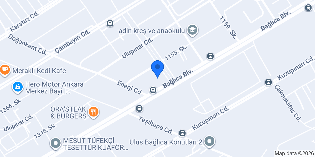 MACart Designo Bağlıca Showroom konumu