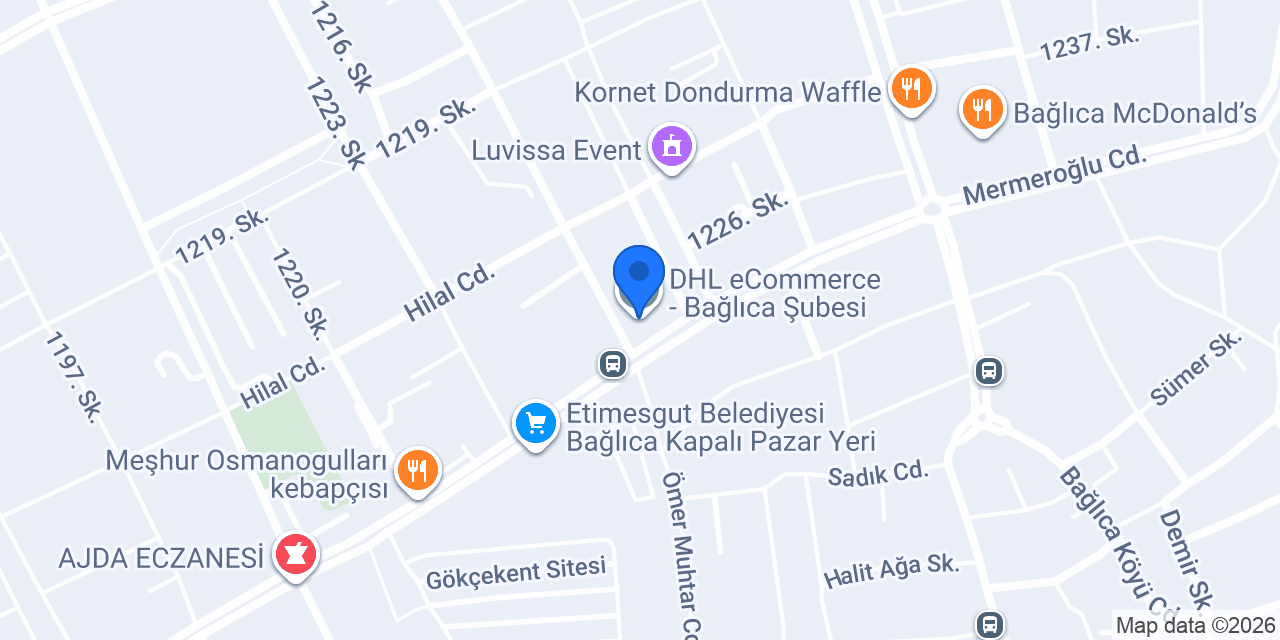 DHL eCommerce - Bağlıca Şubesi konumu