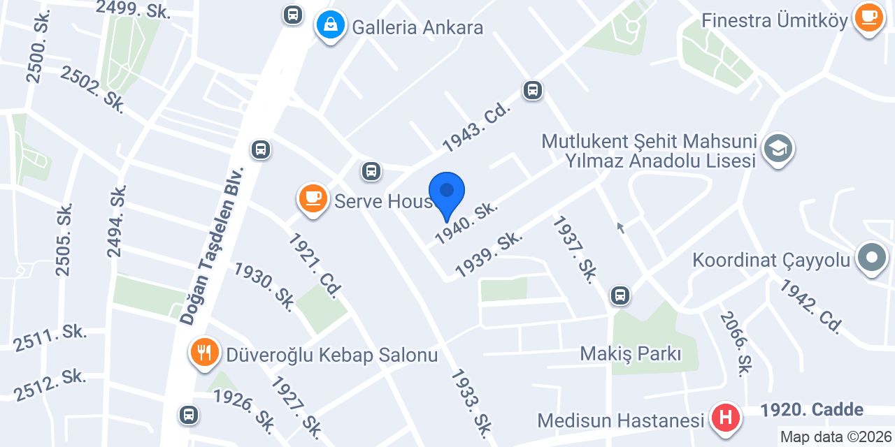Prof.Dr. Vedat Köseoğlu Muayenehanesi konumu