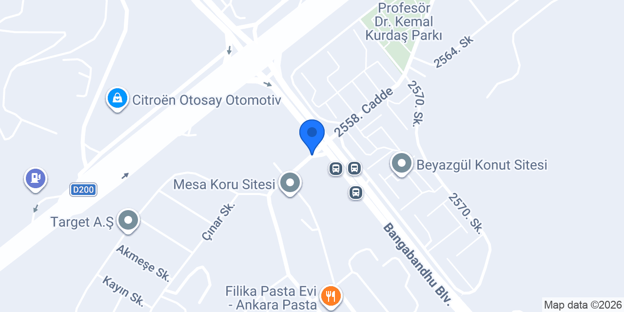 MESAKORU & GORDİON TAKSİ konumu