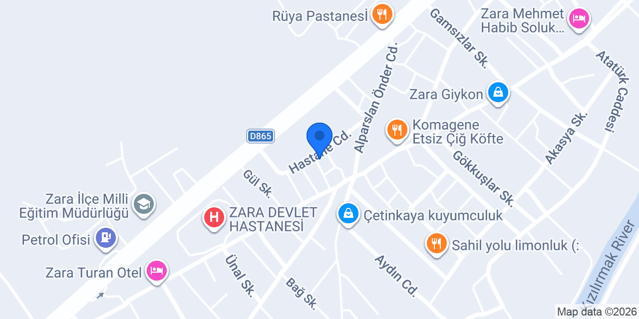 Zara 2 Nolu ASHİ konumu