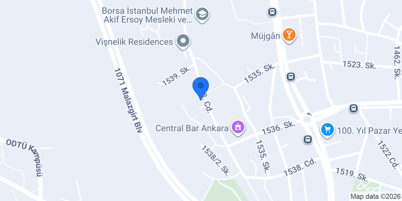 100. Yıl Aile Sağlığı merkezi konumu