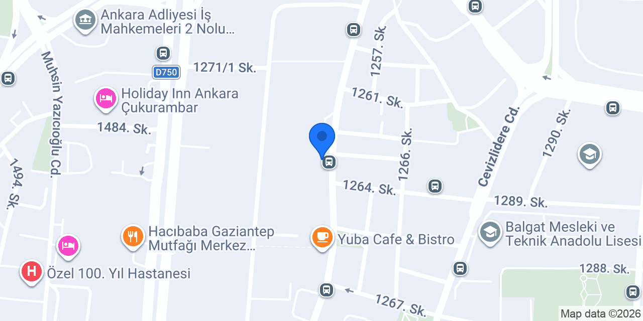 Halkbank Balgat Şubesi konumu