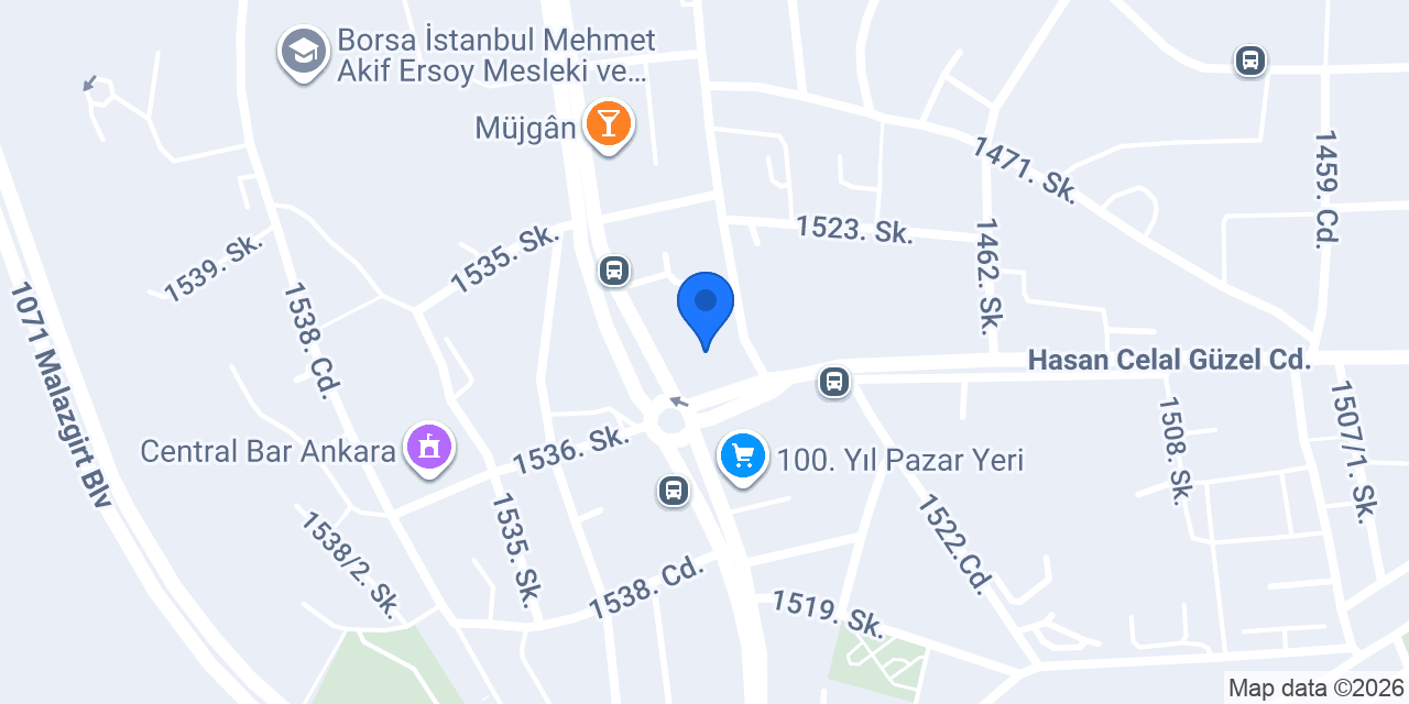 Yüzüncü Yıl Eczanesi konumu