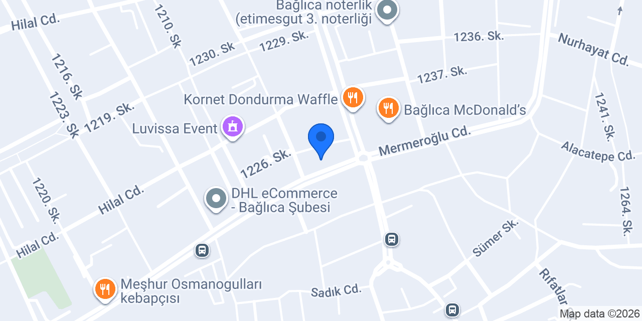 Bağlıca Aile kasabı konumu
