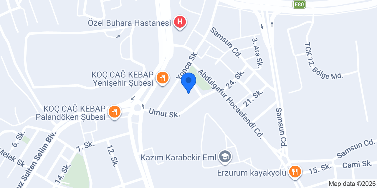 YAKUTİYE YAPI DENETİM LTD. ŞTİ. konumu