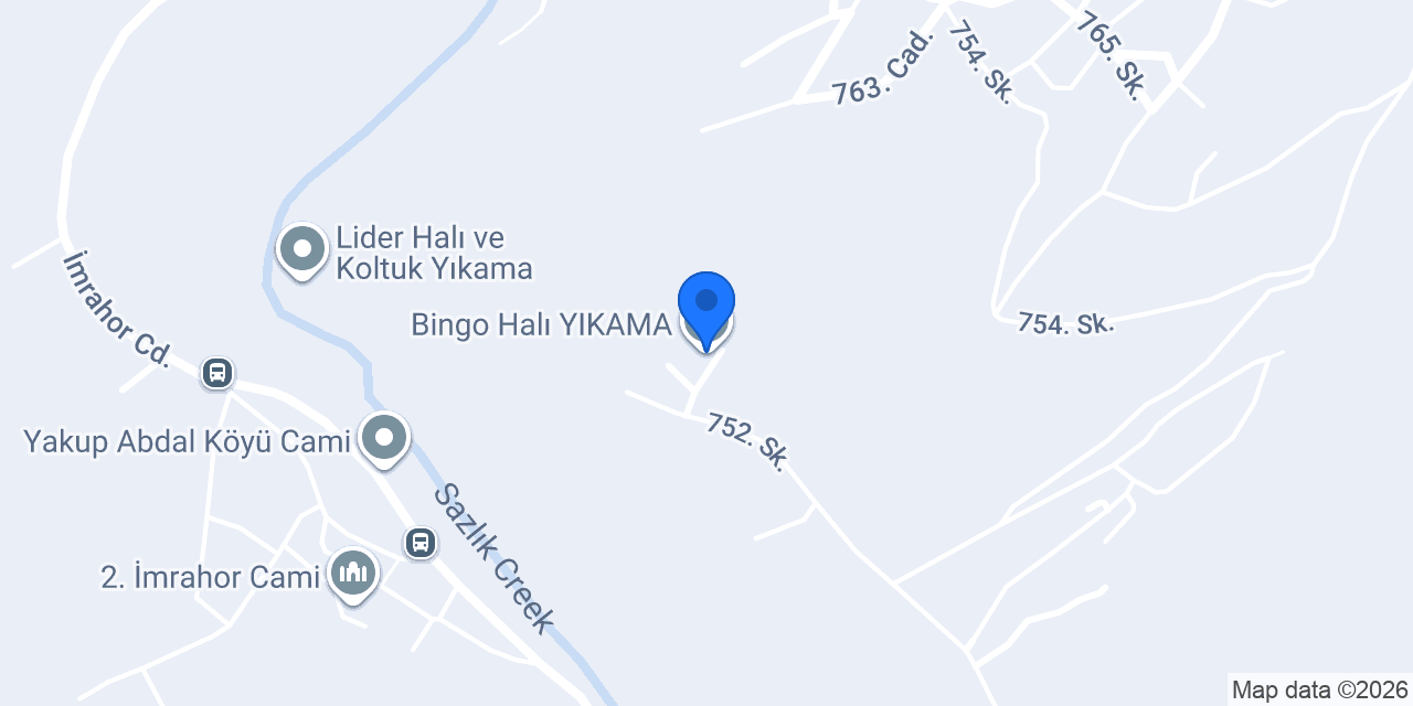Bingo Halı YIKAMA konumu
