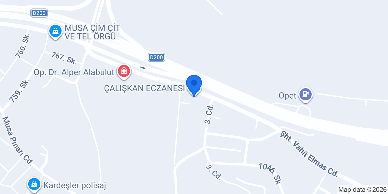 ÇALIŞKAN ECZANESİ konumu