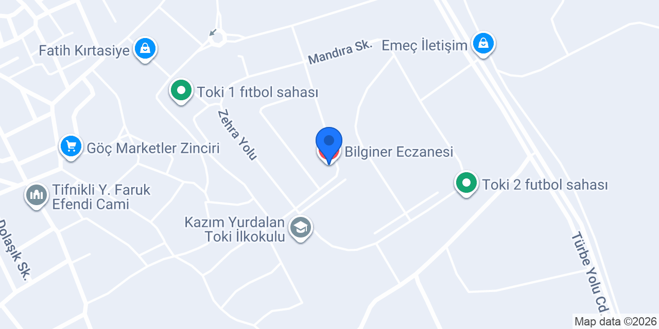 Bilginer Eczanesi konumu
