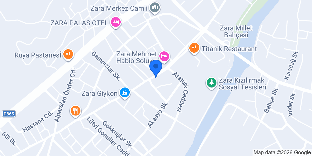 Zara Köşe Döner konumu